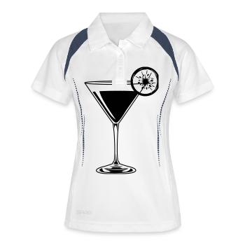 cocktail - Women's Polo breathable - white/navy - Front
