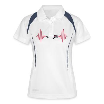 Puls Koi Poisson Nishikigoi - Polo respirant Femme - blanc/marine - Devant