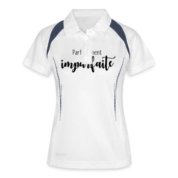 Parfaitement imparfaite - Polo respirant Femme - blanc/marine - Devant