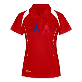 Pompiers - Polo respirant Femme - blanc/marine - Devant