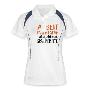 Arbeit - Frauen Polo atmungsaktiv - Weiß/Navy - Vorne