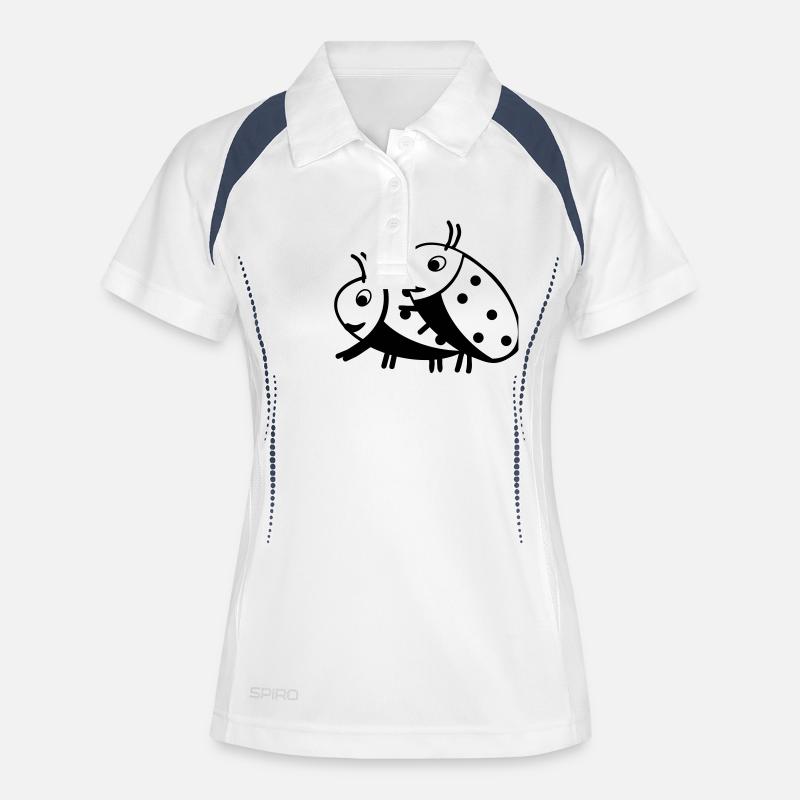 Ladybug - Women's Polo breathable - white/navy