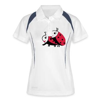 Coccinelle - Polo respirant Femme - blanc/marine - Devant