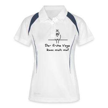 Early Bird - Polo respirant Femme - blanc/marine - Devant