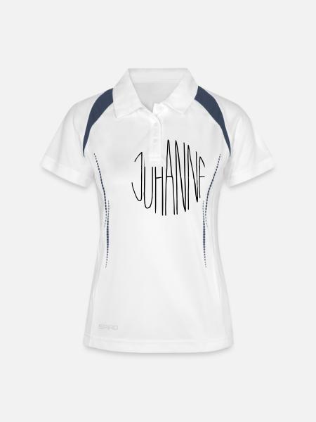 Johanna gift - Women's Polo breathable - white/navy