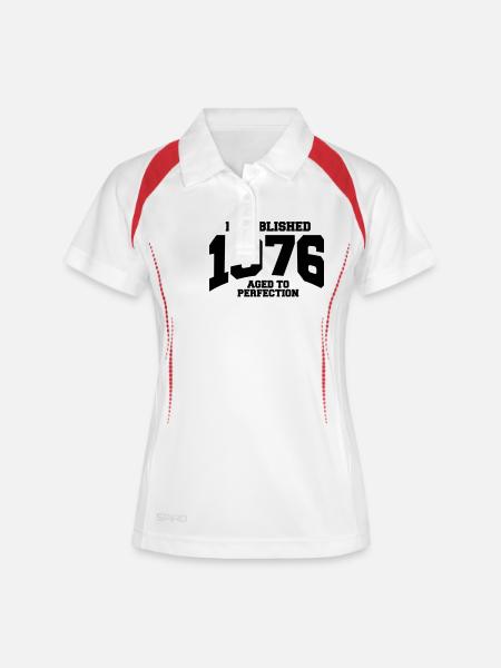 aged to perfection established 1976 (uk) - Women's Polo breathable - white/navy