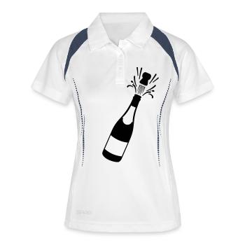 _f1 - Women's Polo breathable - white/navy - Front