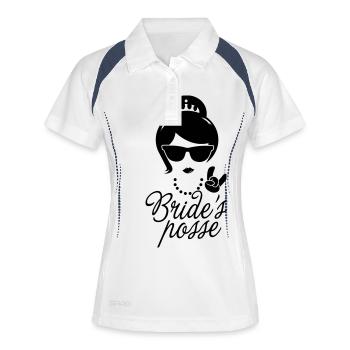 Team Bride Wedding Bridesmaids Stag do Hen night - Polo respirant Femme - blanc/marine - Devant