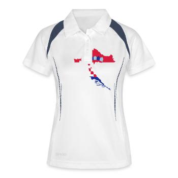Croatie - Polo respirant Femme - blanc/marine - Devant