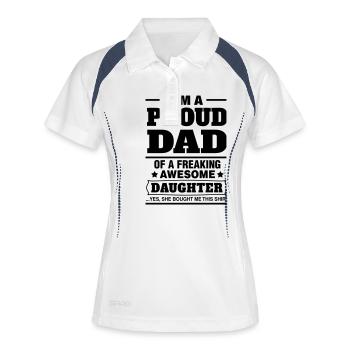 I'm A Proud Dad Of A Freaking Awesome Daughter - Women's Polo breathable - white/navy - Front