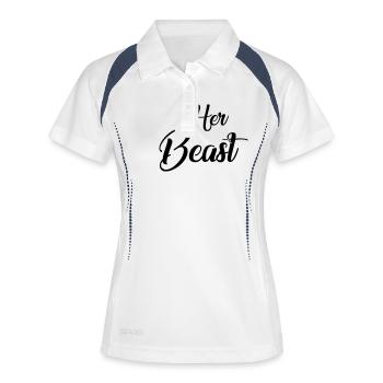 Her beauty - Women's Polo breathable - white/navy - Front