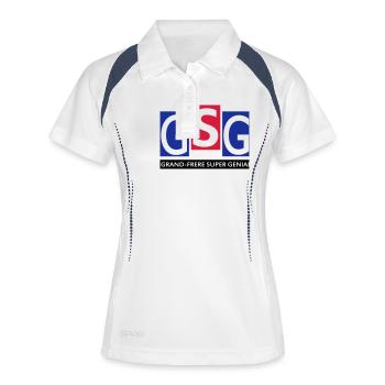 GRAND FRERE super génial - Polo respirant Femme - blanc/marine - Devant