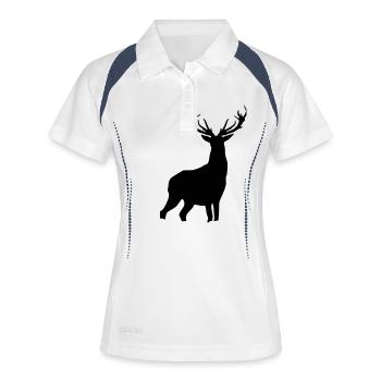 Deer - Frauen Polo atmungsaktiv - Weiß/Navy - Vorne