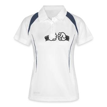 Brothers for Life Graffiti Design - Women's Polo breathable - white/navy - Front