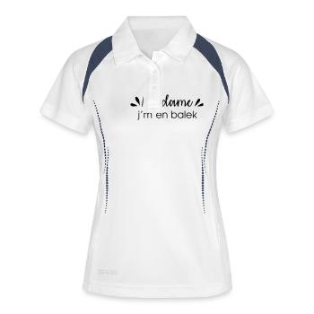 Madame j'm'en balek - Polo respirant Femme - blanc/marine - Devant
