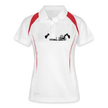 Excavatrice 2 - Polo respirant Femme - blanc/marine - Devant
