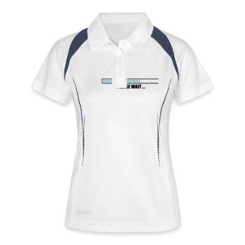 bars please download far loading load bar - Women's Polo breathable - white/navy - Front