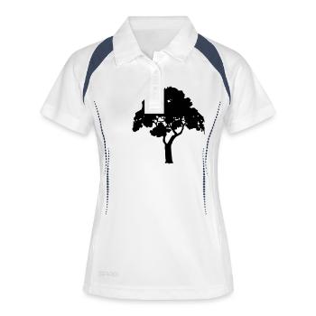 Arbre - Polo respirant Femme - blanc/marine - Devant