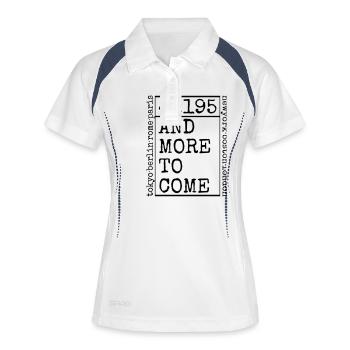 marathon - Polo respirant Femme - blanc/marine - Devant
