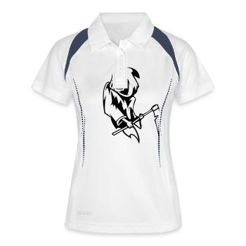 sensemann_01 - Frauen Polo atmungsaktiv - Weiß/Navy - Vorne