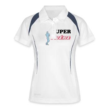SUPER Bruder - Frauen Polo atmungsaktiv - Weiß/Navy - Vorne
