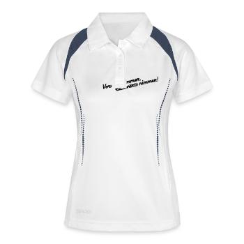Vorwärts immer rückwärts nimmer alleinstehend - Frauen Polo atmungsaktiv - Weiß/Navy - Vorne