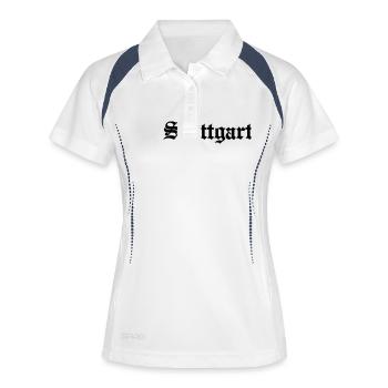 Stuttgart - Polo respirant Femme - blanc/marine - Devant