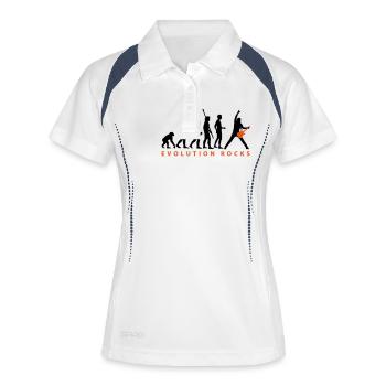 evolution_guitar_112013_c_2c - Women's Polo breathable - white/navy - Front
