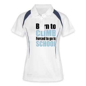 klettern - Frauen Polo atmungsaktiv - Weiß/Navy - Vorne