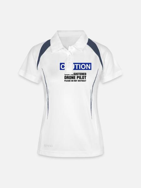 Drone Pilot - Women's Polo breathable - white/navy