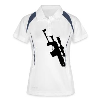 PSL fusil de sniper Dragunov - Polo respirant Femme - blanc/marine - Devant