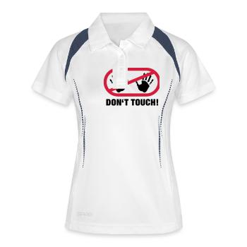 dont_touch_1__f2 - Polo respirant Femme - blanc/marine - Devant