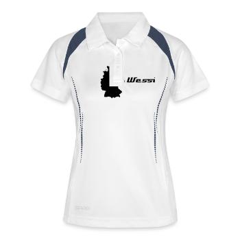 Wessi - Frauen Polo atmungsaktiv - Weiß/Navy - Vorne