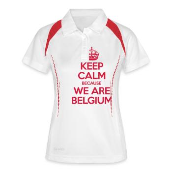 Keep Calm Because We Are Belgium - Women's Polo breathable - white/navy - Front