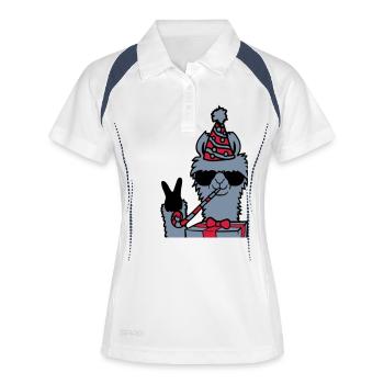 Birthday No Drama Llama - Women's Polo breathable - white/navy - Front