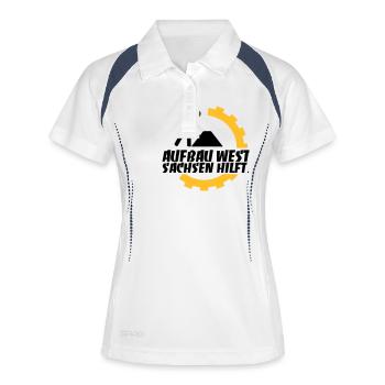 Construction Ouest - Saxe aide. - Polo respirant Femme - blanc/marine - Devant