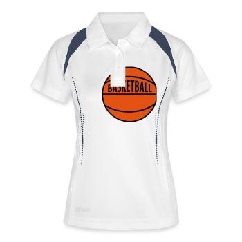 Basketball - Polo respirant Femme - blanc/marine - Devant