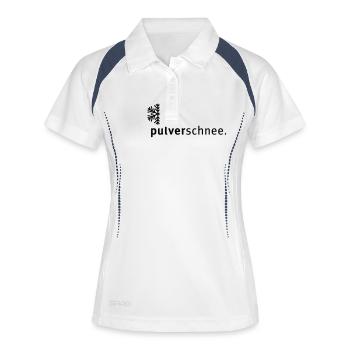 pulverschnee - Frauen Polo atmungsaktiv - Weiß/Navy - Vorne