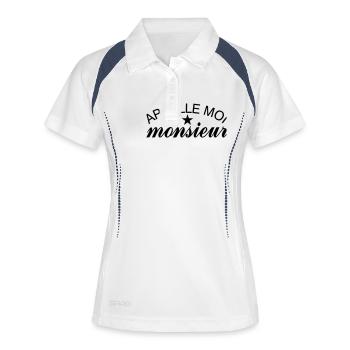 Appelle Moi Monsieur - Polo respirant Femme - blanc/marine - Devant