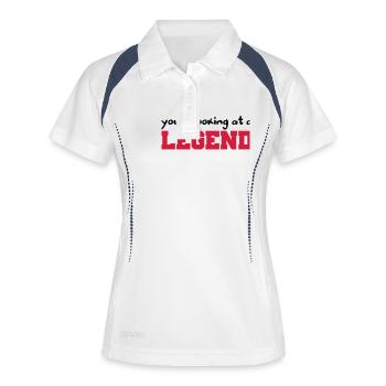 Legend - Polo respirant Femme - blanc/marine - Devant