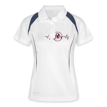 Pouls des montagnes - Polo respirant Femme - blanc/marine - Devant