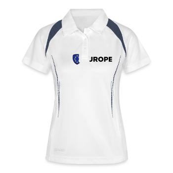 Le drapeau européen Union - Polo respirant Femme - blanc/marine - Devant
