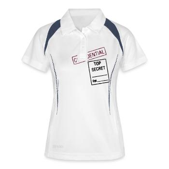 Confidential Top Secret - Women's Polo breathable - white/navy - Front