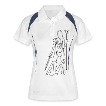 Athena - Polo respirant Femme - blanc/marine - Devant