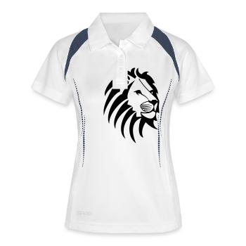 lion - Women's Polo breathable - white/navy - Front