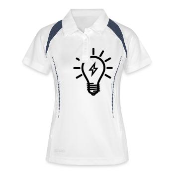 Glübirne with lightning - Women's Polo breathable - white/navy - Front