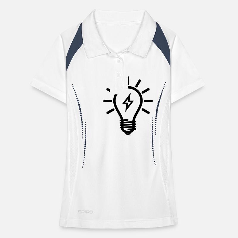 Glübirne with lightning Women's Polo breathable