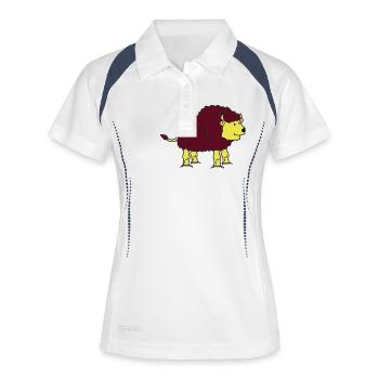 bison - Women's Polo breathable - white/navy - Front