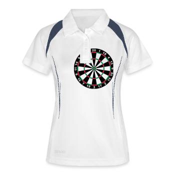 Target for darts - Women's Polo breathable - white/navy - Front