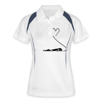 love - Women's Polo breathable - white/navy - Front
